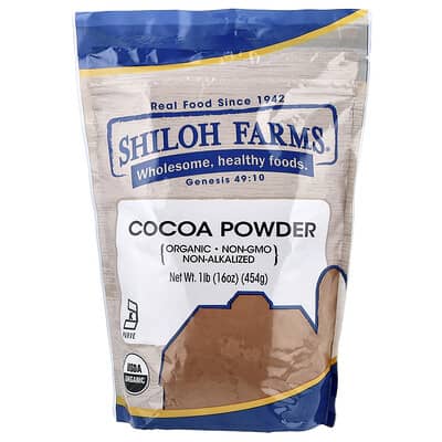 Органический какао-порошок Shiloh Farms, 16 oz (454 g)