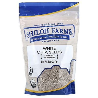 Органические семена белого чиа Shiloh Farms 8 oz (227 g)