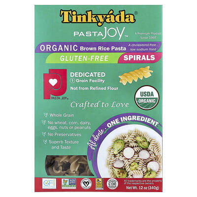Organic Brown Rice Pasta, Spirals, 12 oz (340 g)