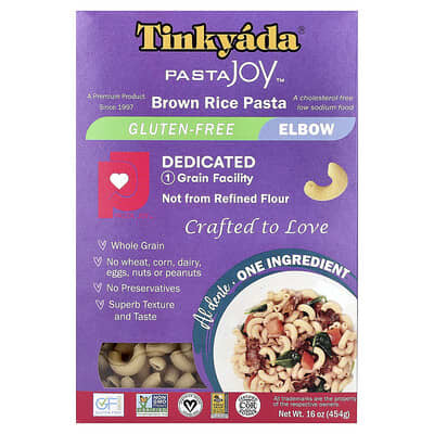 Макароны из бурого риса Tinkyada Elbow, 16 oz (454 g)