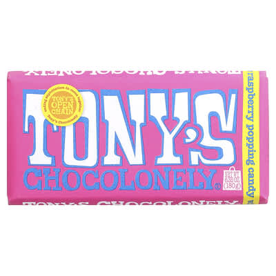 White Chocolate Bar, Raspberry Popping Candy, 6.35 oz (180 g)