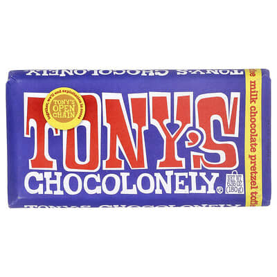 Шоколадный батончик Milk Chocolate Bar, Pretzel Toffee, 6.35 oz (180 g)
