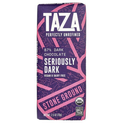 87% Dark Chocolate, Seriously Dark, 2.5 oz (70 g)