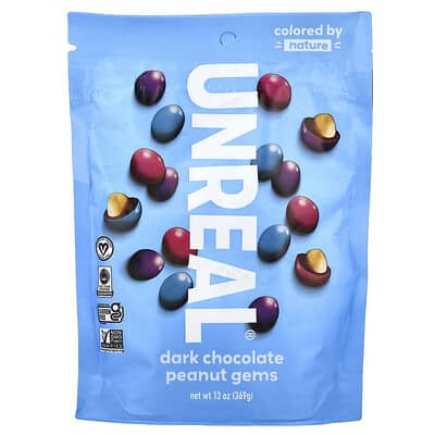 Peanut Gems, Dark Chocolate, 13 oz (369 g)