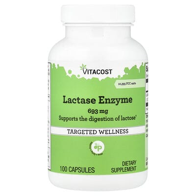 Энзим лактаза Vitacost 693 mg, 100 капсул