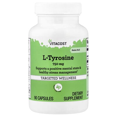 L-Tyrosine, 750 mg, 90 капсул