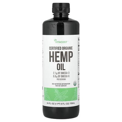 Certified Organic Hemp Oil, 24 fl oz (709 ml)