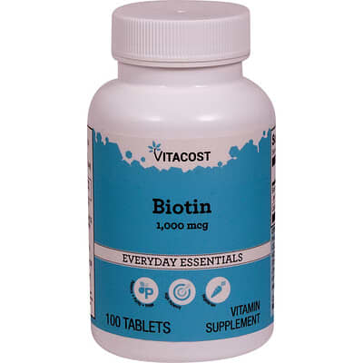 Everyday Essentials, Biotin, 1,000 mcg, 100 Tablets