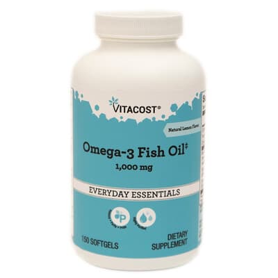 Рыбий жир Omega-3, натуральный лимон, 1,000 mg, 150 мягких капсул
