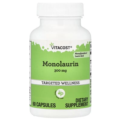 Vitacost монолаурин, 60 капсул