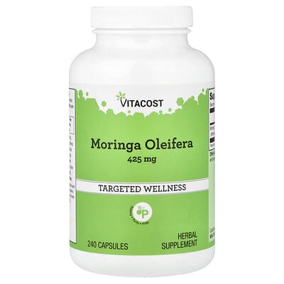 Vitacost Moringa Oleifera, 425 mg, 240 капсул