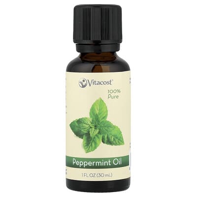 Vitacost 100% чистое масло перечной мяты 1 fl oz (30 ml)