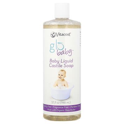 globaby™, Baby Liquid Castile Soap, Fragrance Free, 32 fl oz (946 ml)