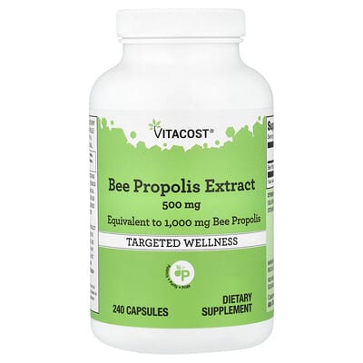 Vitacost экстракт прополиса, 500 mg, 240 капсул