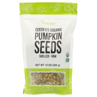 Organic Pumpkin Seeds, Shelled, 12 oz (340 g)