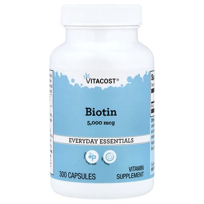 Biotin, 5,000 mcg, 300 Capsules