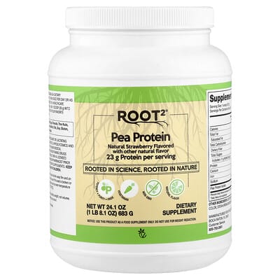 Root2®, Pea Protein, Natural Strawberry, 1 lb 8.1 oz (683 g)