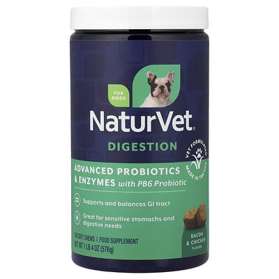Advanced Probiotics & Enzymes With PB6 Probiotic, For Dogs, Bacon & Chicken, 240 Soft Chews, 1 lb 4 oz (576 g)