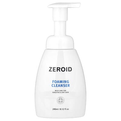 Очищающая пенка Zeroid для чувствительной и сухой кожи, 8.12 fl oz (240 ml)