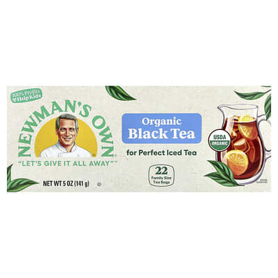 Organic Black Tea, 22 Tea Bags, 5 oz (141 g)