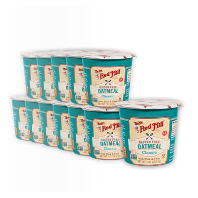 Gluten Free Oatmeal With Flax & Chia, Classic, 12 Cups, (1.81 oz (51 g) Each