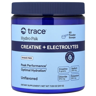 Hydro Pak, Creatine + Electrolytes, Unflavored, 7.09 oz (201 g)