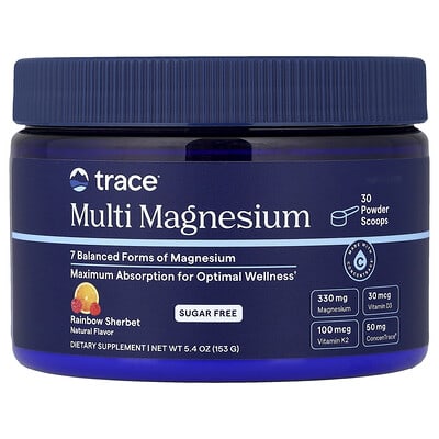 Мультимагний Trace, вкус Rainbow Sherbert, 5.4 oz (153 g)