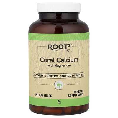 Root2® Coral Calcium с магнием, 180 капсул