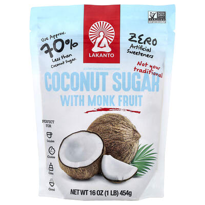 Coconut Sugar With Monk Fruit, 16 oz (454 g)