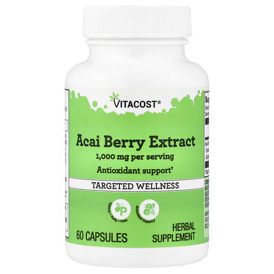 Acai Berry Extract, 60 Capsules (500 mg per Capsule)