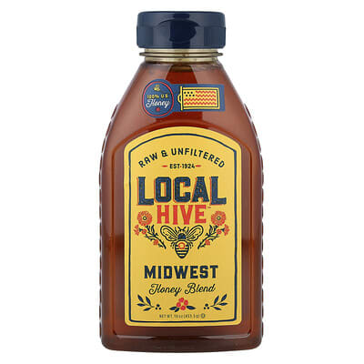 Honey Blend, Midwest, Raw & Unfiltered, 16 oz (453.5 g)