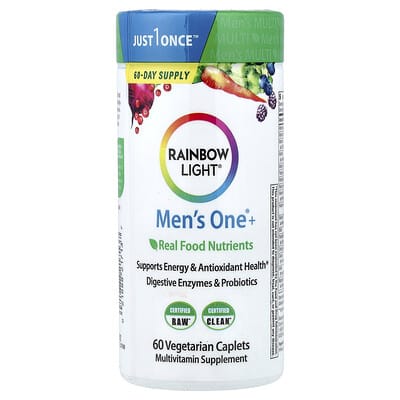 Men's One+®, Real Food Nutrients, 60 Vegetarian Caplets