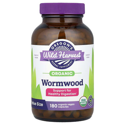 Organic Wormwood, 180 Organic Vegan Capsules (260 mg per Capsule)