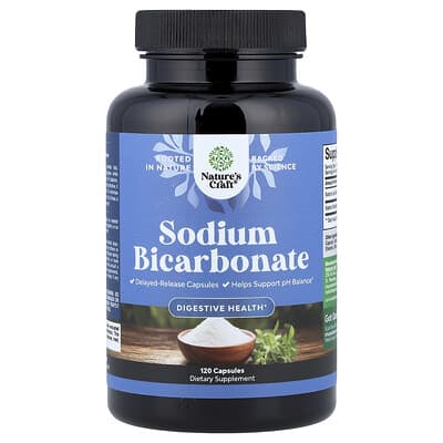 Nature's Craft бикарбонат натрия, 120 капсул (650 мг на капсулу)