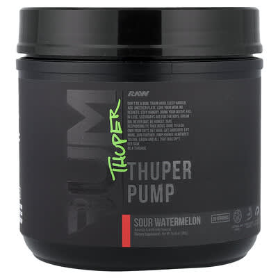 Raw Nutrition Bum, Thuper Pump, кислый арбуз, 20.46 oz (580 g)