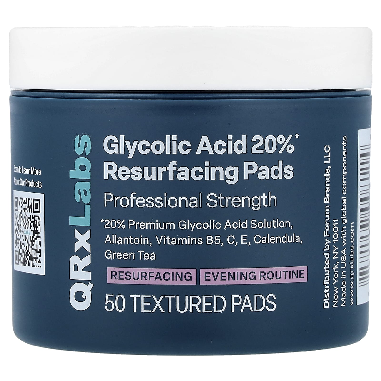 QRxLabs очищающие диски Glycolic Acid 20% Resurfacing 50 шт.