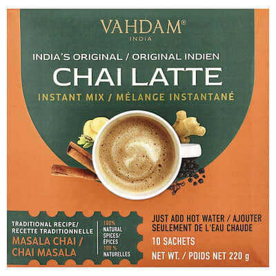 Instant Mix, Chai Latte, 10 Sachets, 220 g