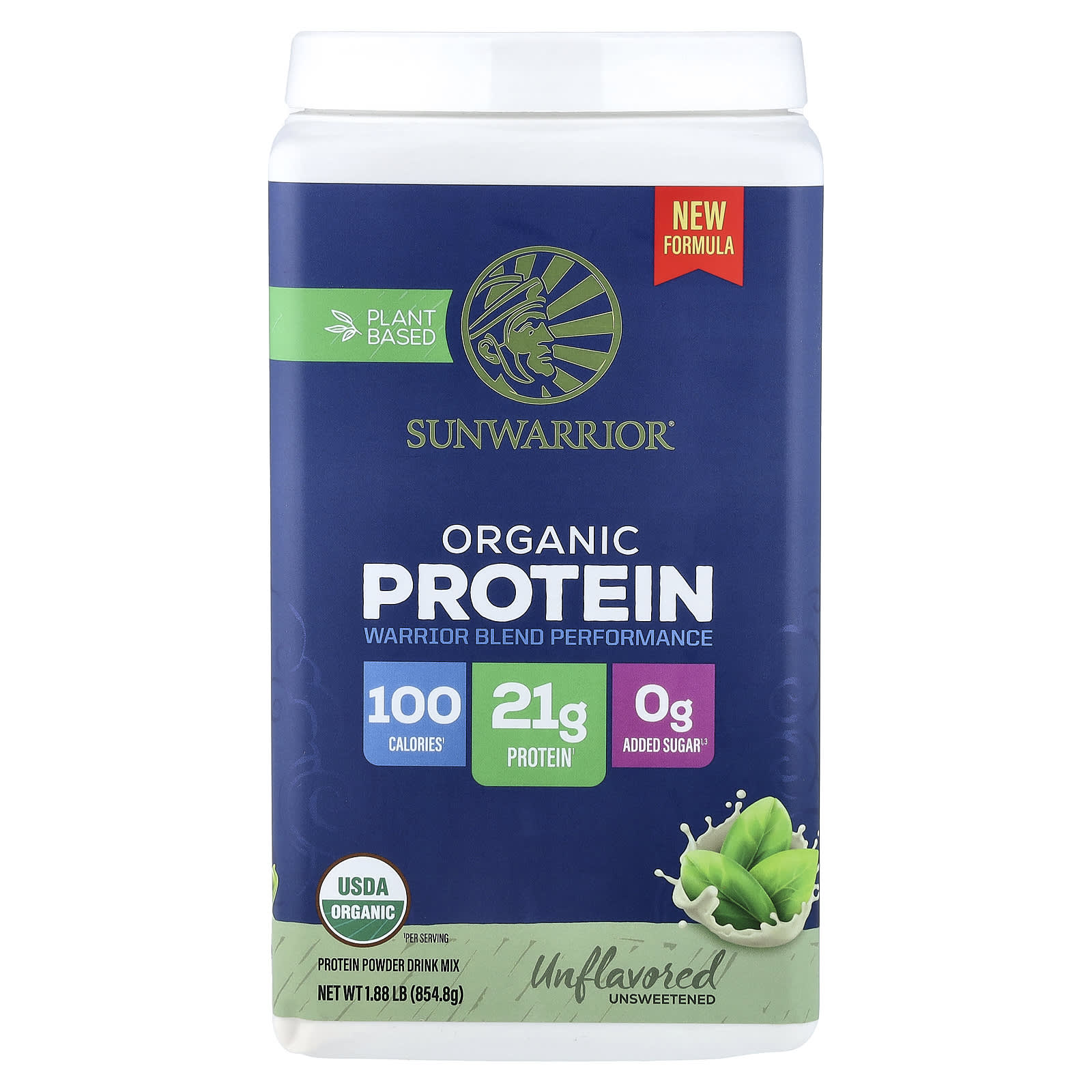 Plant Based Organic Protein, Unflavored, 1.88 lb (854.8 g)
