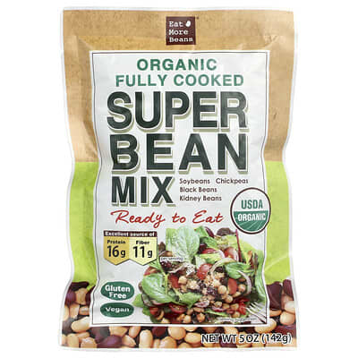 Organic Fully Cooked Super Bean Mix, 5 oz (142 g)