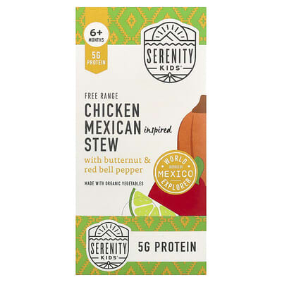 Free Range Chicken Mexican Inspired Stew with Butternut & Red Bell Pepper, 6+ Months, 6 Pouches, 3.5 oz (99 g) Each
