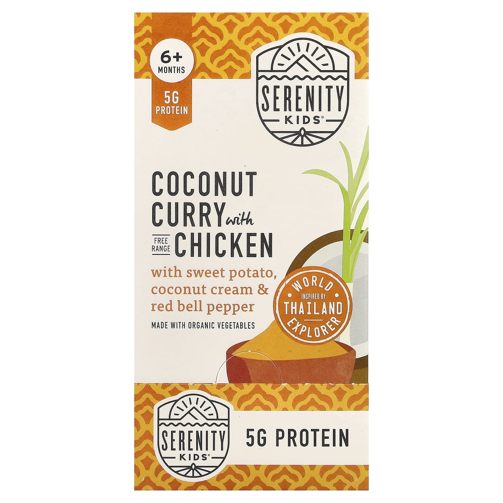 Coconut Curry with Free Range Chicken, 6+ Months, 6 Pouches, 3.5 oz (99 g) Each
