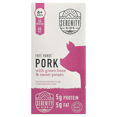 Free Range Pork with Green Bean & Sweet Potato, 6+ Months, 6 Pouches, 3.5 oz (99 g) Each