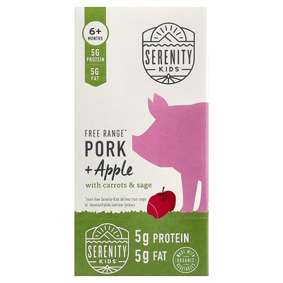 Free Range Pork & Apple with Carrots & Sage, 6+ Months, 6 Pouches, 3.5 oz (99 g) Each