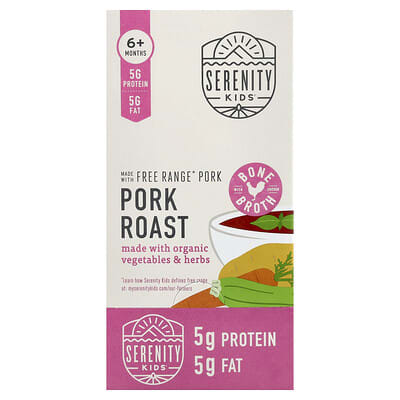 Pork Roast, Made with Organic Vegetable & Herbs, 6+ Months, 6 Pouches, 3.5 oz (99 g) Each