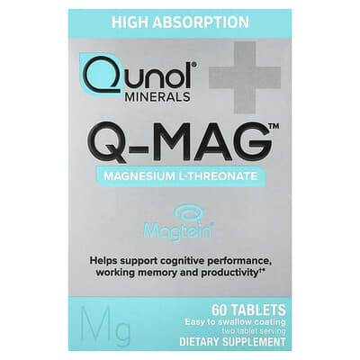 Q-MAG™ магния L-треонат, 60 таблеток (72 mg на таблетку)