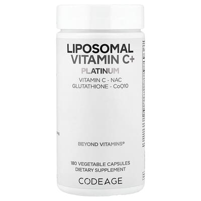 Liposomal Vitamin C+ Platinum, 180 растительных капсул