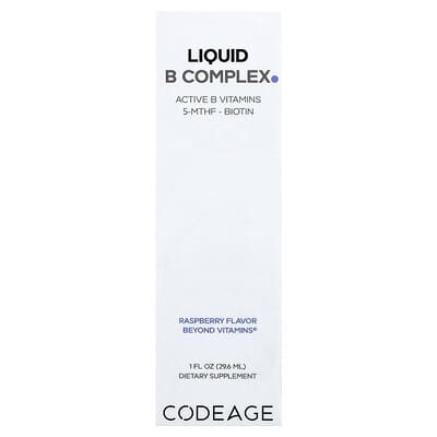 Витаминный комплекс Codeage Liquid B Complex, Raspberry, 29.6 ml