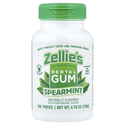 Dental Gum, Spearmint, 100 Pieces
