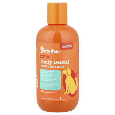 Daily Dental Water Additive, For Dogs, All Ages, Chicken , 8 oz (226 g)
