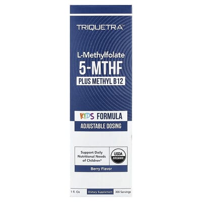 Детская добавка Triquetra Health L-Methylfolate 5-MTHF Plus Methyl B12 Berry 1 fl oz